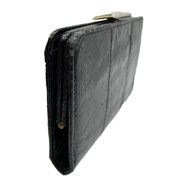 1960's Black Snakeskin Evening Bag - Picture 5 of 6